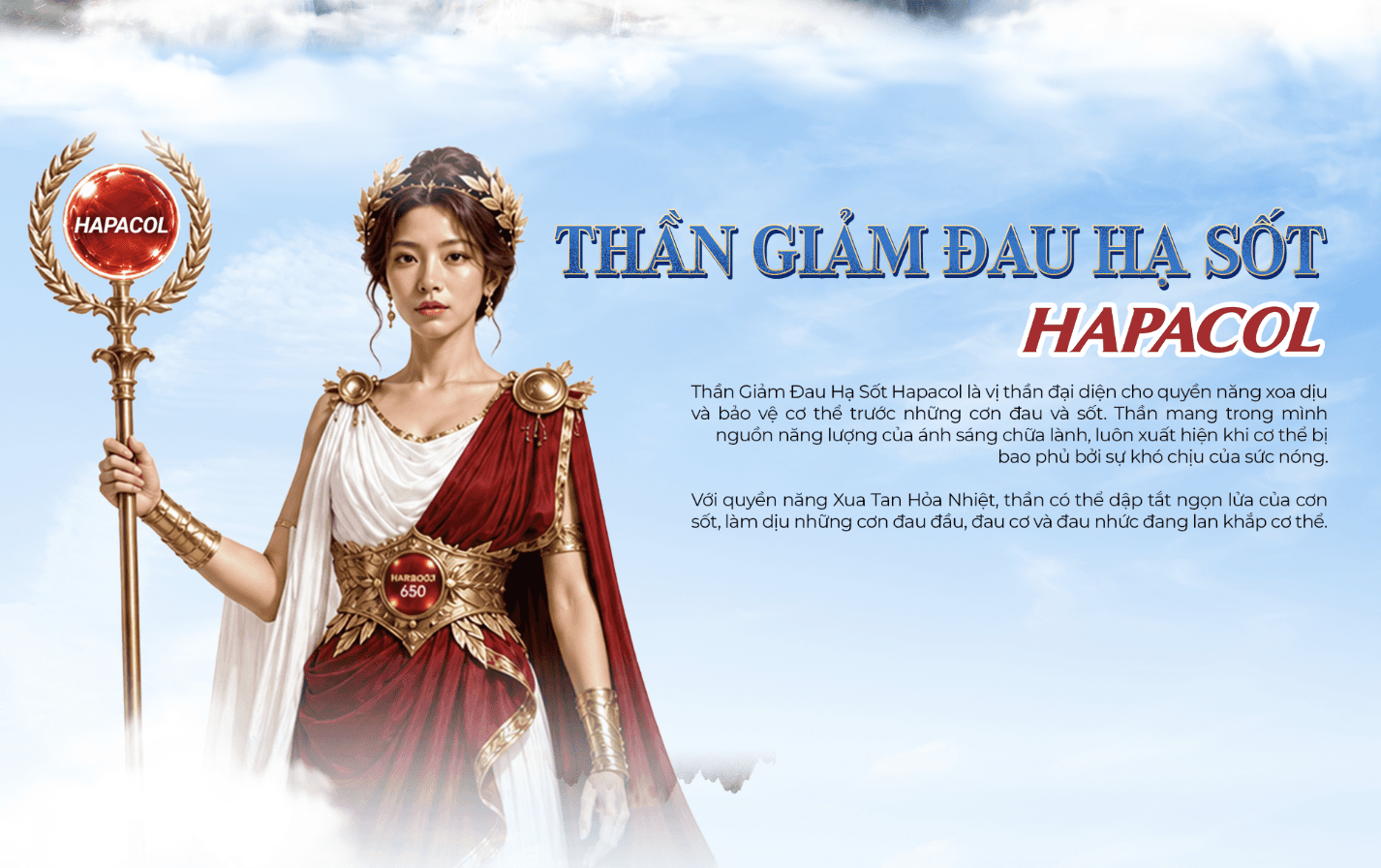 Thần giảm đau hạ sốt Hapacol